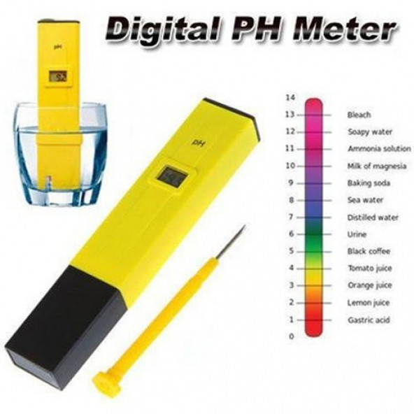 Dijital Ph Metre Su Sıvı Akvaryum Ph Ölçer 2 Adet Kalibrasyon Hediye A47 - 2