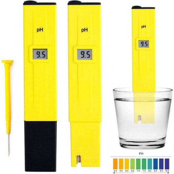 Dijital Ph Metre Su Sıvı Akvaryum Ph Ölçer 2 Adet Kalibrasyon Hediye A47 - 5