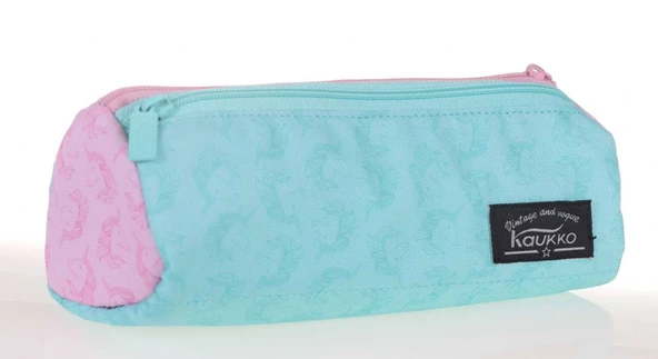 Kaukko Wichlight 3 Bölmeli Turkuaz - Pembe Kalem Çantası - Resim 2