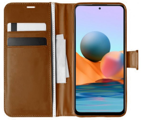 Xiaomi Redmi Note 10 Kılıf Kar Deluxe Kapaklı Standlı Kartlıklı Korumalı - 4