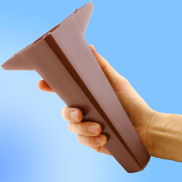 Sedir Lüks Mobilya Kanepe Tv Ünitesi Koltuk Ayağı 20 Cm Ahşap Desenli Kahverengi Konsol Ayakları - 5