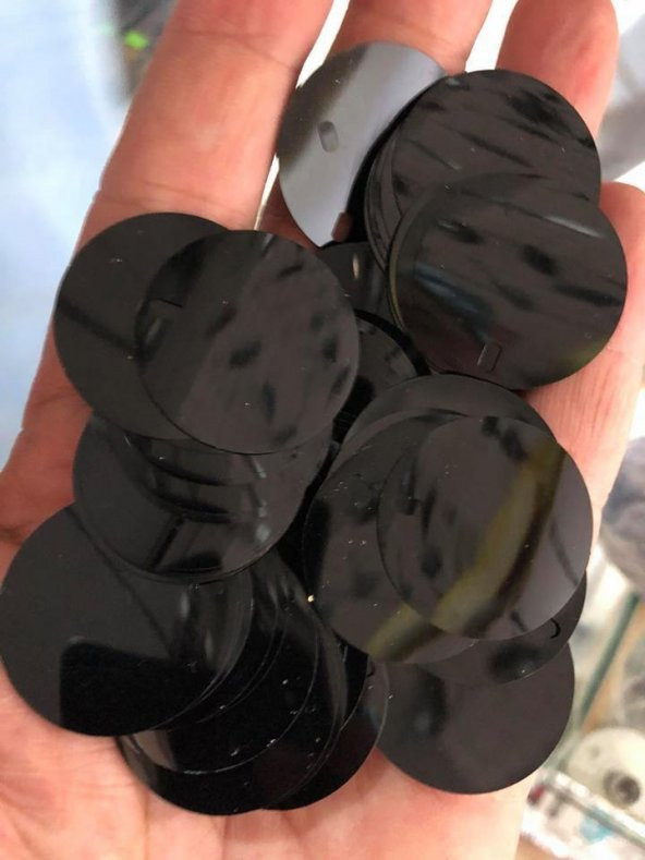 100 ADET 3cm 30mm SİYAH YEŞİL KIRMIZI VİŞNE BORDO ALTIN BEYAZ DİKİŞ DEKORASYON YUVARLAK PVC PULLAR - 4