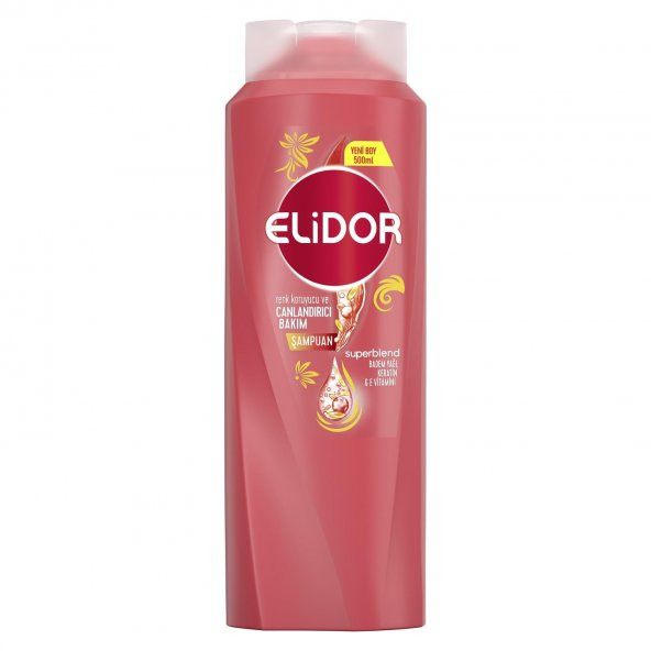Elidor Superblend Renk Koruyucu ve Canlandırıcı Bakım Badem Yağı Keratin E Vitamini Şampuan 500ML - 2