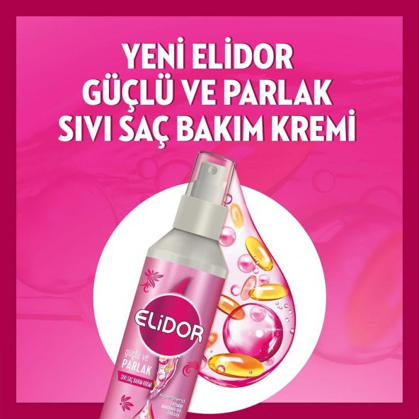 Elidor Superblend Güçlü ve Parlak Pürüzsüzleştirici ve Canlandırıcı Sıvı Saç Bakım Kremi 200ML - 3