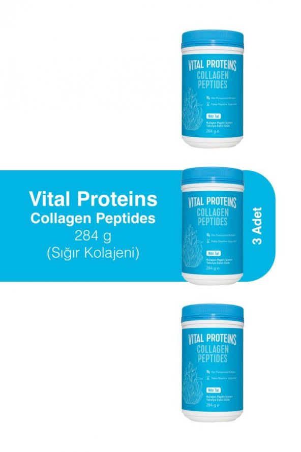 Vital Proteins Collagen Peptides 284 Gr Aromasız-3 ADET-SKT:05/2025