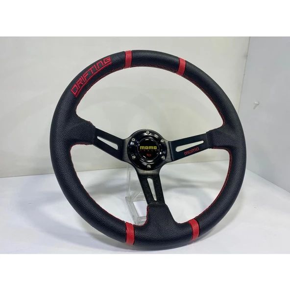 Momo Ofsetli Spor Direksiyon Siyah-Kırmızı - 3