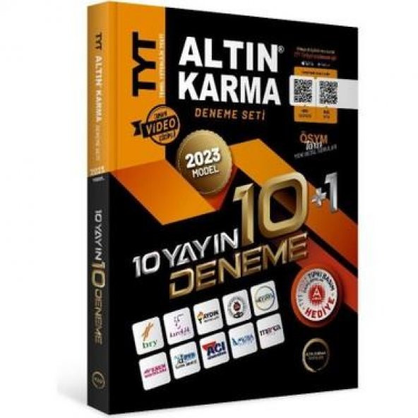 Altın Karma TYT 2023 10 Farklı Yayın 10 Farklı Deneme + Son 1 Yıl Çıkmış Sorular Hediyeli