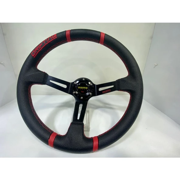 Momo Ofsetli Spor Direksiyon Siyah-Kırmızı - 2