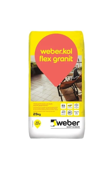 Weber Kol Flex Granit Gri 25kg(Yüksek Performanslı Yapıştırıcı)