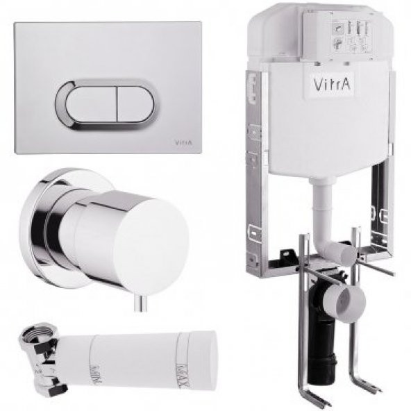 Vitra Gömme Rezervuar 8lik Parlak Kumanda Panel D - 1