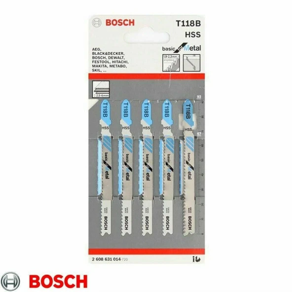 Bosch T118B Dekupaj  Testere  Metal  5' li