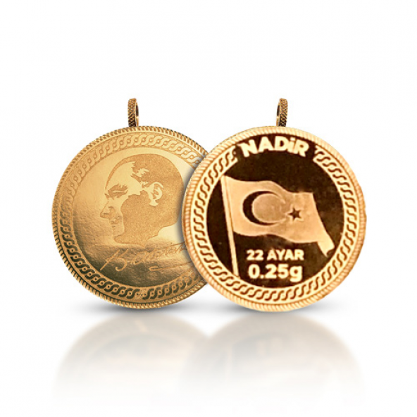 0.25 Gram Kulplu 22 Ayar Altın