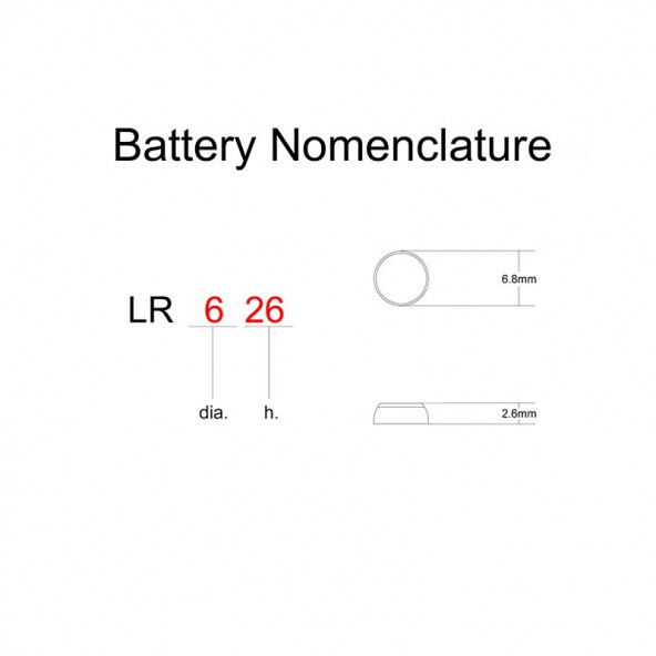 Mettzchrom kol saat pili 377A LR626 AG4 1.5V Kol saati pili 10'lu - 4