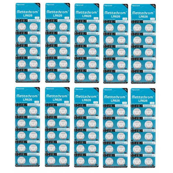 Mettzchrom Kol Saat Pili Sr626 Sw 377a Lr626 Ag4 Sr626sw 1.5v Kol Saati Pili 200'lü Sr 626 Sw Pil
