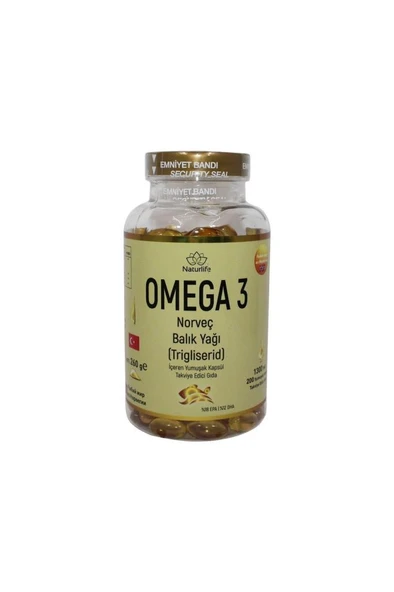Naturlife Omega 3 Norveç Balık Yağı 200 Kapsül - Resim 3