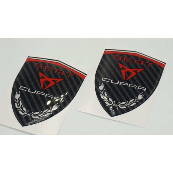 Seat Ateca Arona Cupra Logo Kelebek Cam Çamurluk Yanı Damla Silikon Amblem - Resim 3
