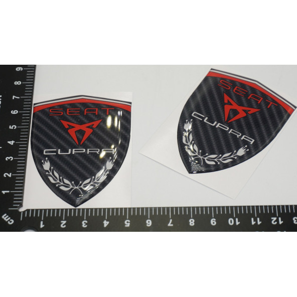 Seat Leon Cupra Logo Kelebek Cam Çamurluk Yanı Damla Silikon Amblem - 4