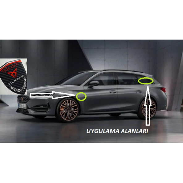 Seat Leon Cupra Logo Kelebek Cam Çamurluk Yanı Damla Silikon Amblem - 5