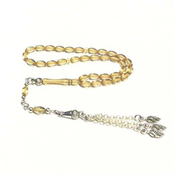 Bilek Boy Beyzi Model Püsküllü 4-7mm Ateş Sıkma Kehribar Tesbih - Resim 2