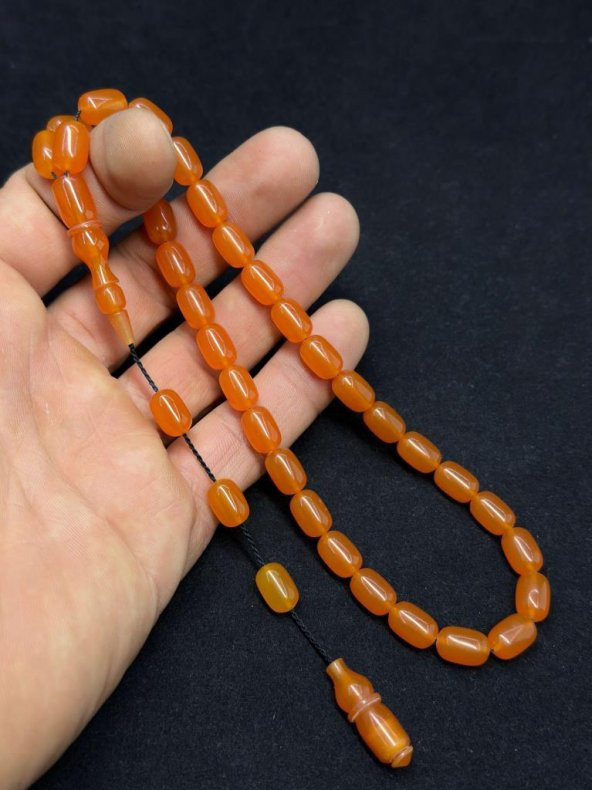 Sistemli Kapsül Model 7-11mm Ateşi Sıkma Kehribar Tesbih