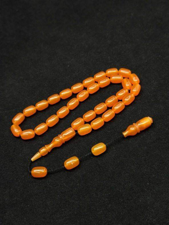 Sistemli Kapsül Model 7-11mm Ateşi Sıkma Kehribar Tesbih - 2