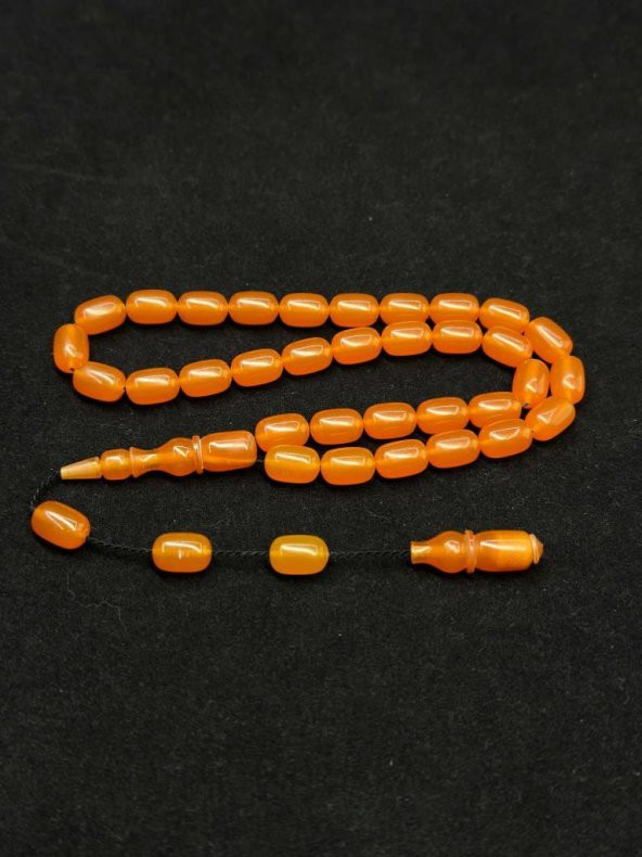 Sistemli Kapsül Model 7-11mm Ateşi Sıkma Kehribar Tesbih - 3