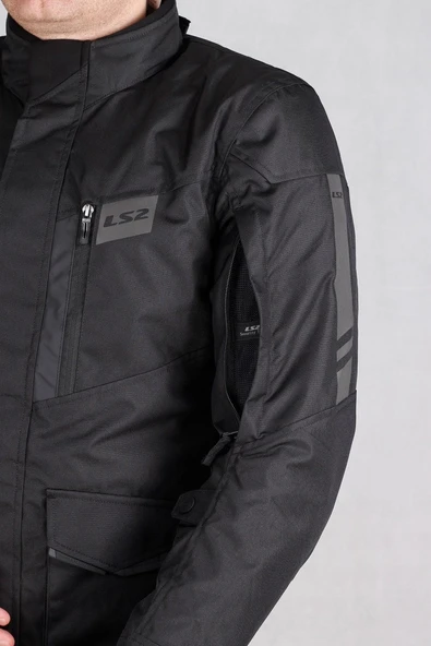 LS2 Metropolıs Evo 4 Mevsim Waterproof Motosiklet Montu Siyah - 3