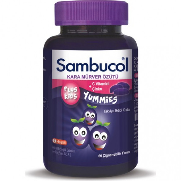 Sambucol Plus Kids Yummies 60 Çiğneme Tableti