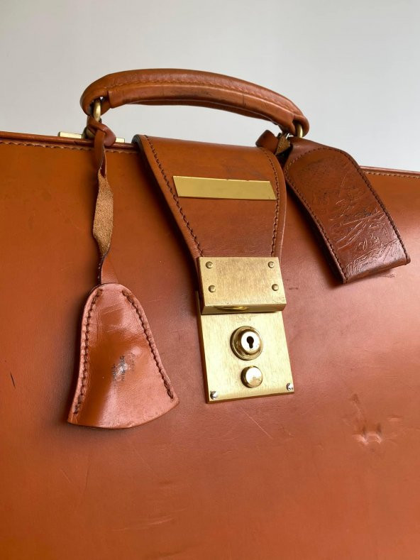 Swaine Adeney Brigg Cambridge Vintage Deri El Çantası 2.El - 4