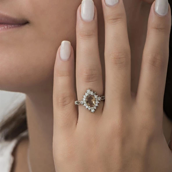 Zultanit Taşlı Baget Gümüş Bayan Takı Seti - Resim 7