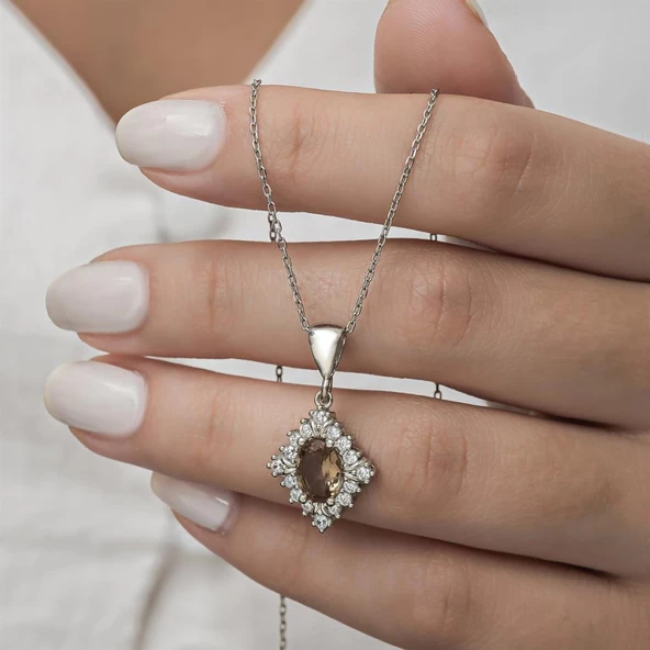 Zultanit Taşlı Baget Gümüş Bayan Takı Seti - Resim 3