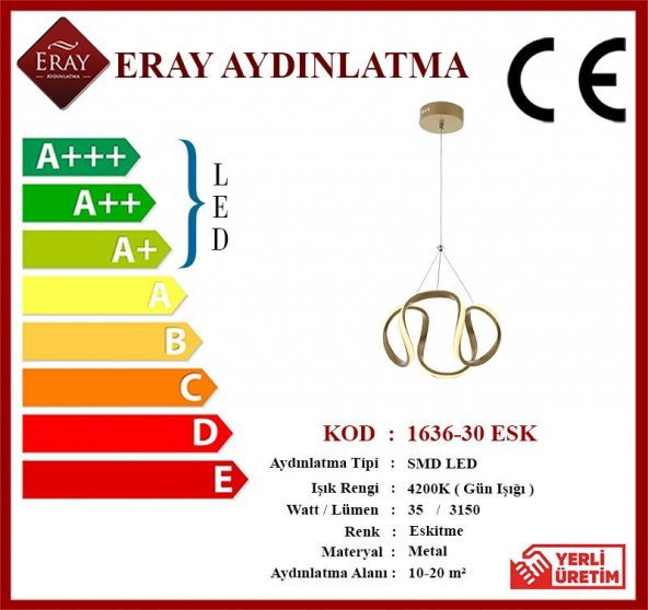Eray Aydınlatma 1666-30 Eskitme Led Avize - 3