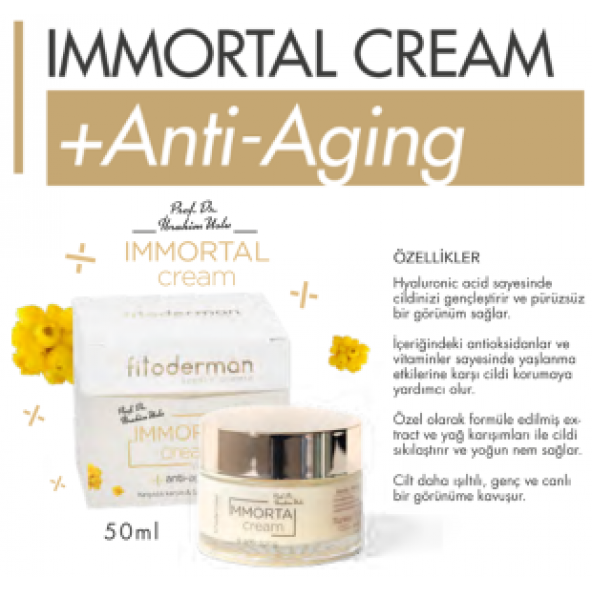 Fitoderman İmmortal Yaşlanma Karşıtı, Nemlendirici Krem 50 mL