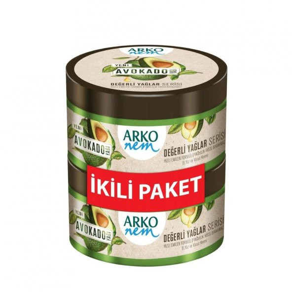 Arko Nem Değerli Yağlar Avokado Yağı El ve Vücut Kremi 250ML+250ML
