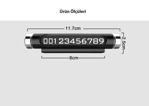 DailyTech Araba Araç Park Numaratör Telefon Numarası Yazma - 7