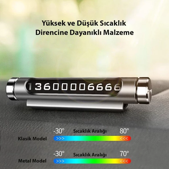 DailyTech Araba Araç Park Numaratör Telefon Numarası Yazma - 9