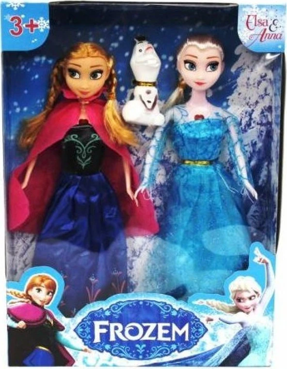 Elsa Ve Anna Bebek Ve Taç Asa Seti - Resim 2