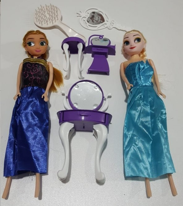 Karlar Ülkesi Elsa Anna Ve Aksesuarlı Şarkı söyleyen Oyuncak Bebek 30 cm - 2
