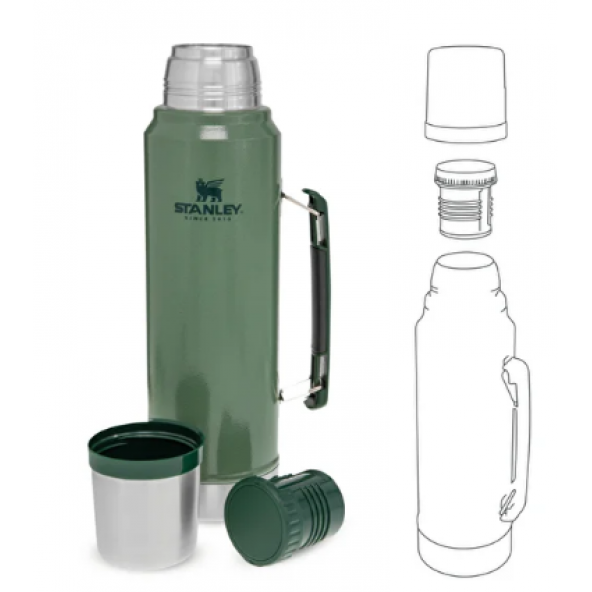Stanley Classic Vakumlu 1 lt Yeşil Termos