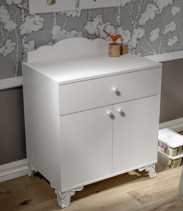Baby Darling Vega Şifonyer Beyaz 100 MDF