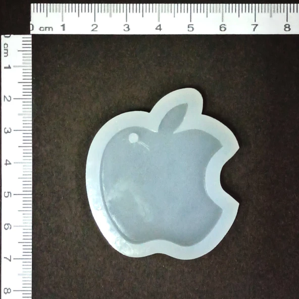 EPOKSİ REÇİNE SİLİKON KALIP APPLE LOGO ANAHTARLIK KOLYE 1. KALİTE HB2010-0143