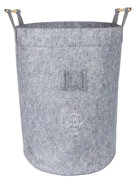 Buti Katlanabilir Çok Amaçlı Çamaşır Sepet Düzenleyici Saklama Kutusu Keçe Organizer 45*34*34 Cm Gri