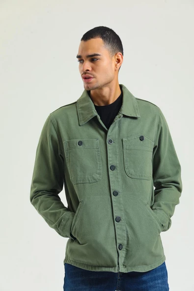 CEKMON Erkek Regular Fit Çok Cepli Düğmeli Astarsız Gabardin İnce Spor Ceket - 11