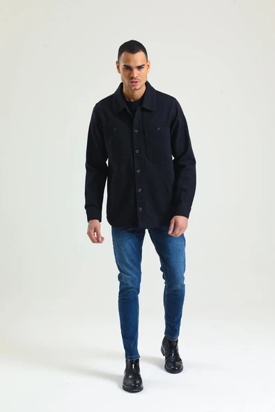 CEKMON Erkek Regular Fit Çok Cepli Düğmeli Astarsız Gabardin İnce Spor Ceket - 6