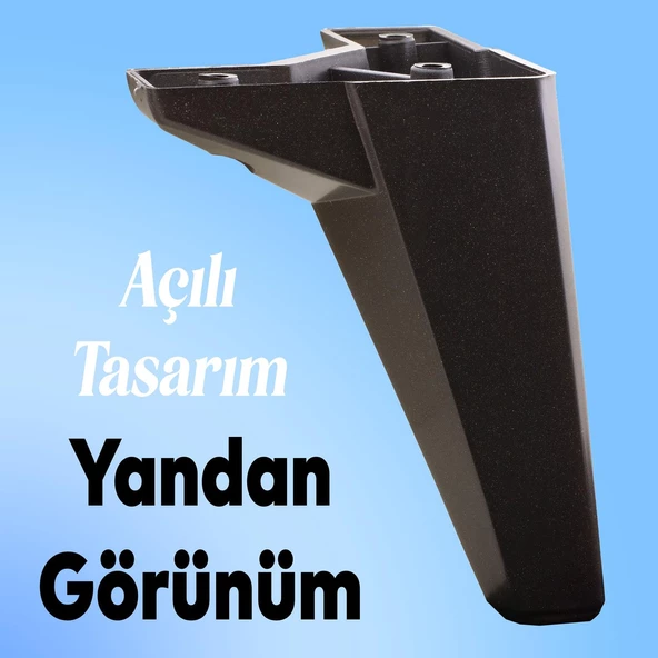 Sedir Lüks Mobilya Kanepe Sehpa Tv Ünitesi Koltuk Ayağı 15 Cm Siyah Baza Ayakları - 6