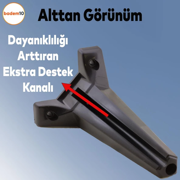 Sedir Lüks Mobilya Kanepe Tv Ünitesi Koltuk Ayağı 18 Cm Siyah Konsol Ayakları - 2