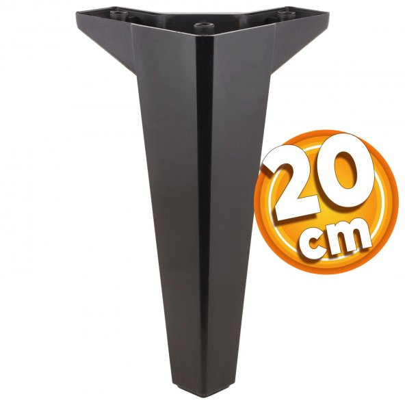Sedir Lüks Mobilya Kanepe Sehpa TV Ünitesi Koltuk Ayağı 20 cm Siyah Baza Ayak