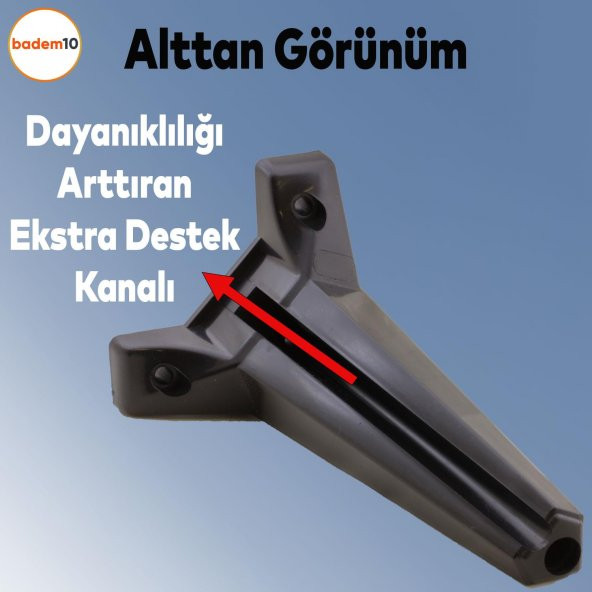 Sedir Lüks Mobilya Kanepe Sehpa TV Ünitesi Koltuk Ayağı 20 cm Siyah Baza Ayak - 2