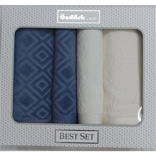 ÖZDİLEK PASTORAL BEST SET KREM-LACİVERT ürün görseli