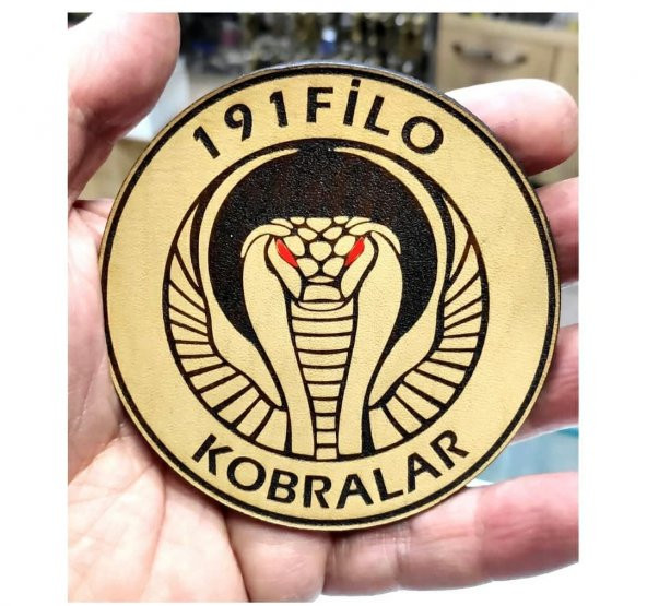 191 FİLO KOBRALAR Deri PEÇ - Arma - Askeri Patch - Resim 2